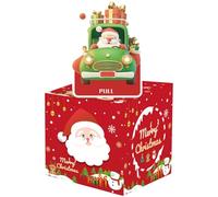 Christmas Money Dispenser, Christmas Pull, Cash Gift Money Box with Santa Design, Contains 50 card bags, for Parties, Holiday Gatherings, Giving