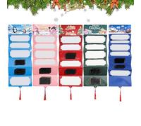 Christmas Money Envelopes | 5-Piece Paper Table Decoration - 10 Compartment Christmas Money Envelopes, for Couples, Girlfriend, Family, Friends, House Community, Bedside Table