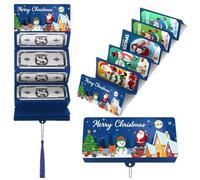 Christmas Money for Cash Gift Card,Xmas Surprise Money with 10 with Slots,Festive Tassel, Gift Cash Organizer