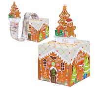 Christmas Money Gift Box, Christmas Money Box Cash Gift Pull Pouch Funny Xmas Pull Cash Money Case Novelty Festival Cash Drawer for Xmas Surprise F4-SDCQH (Gingerbread)