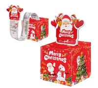 Christmas Money Gift Box, Christmas Money Box Cash Gift Pull Pouch Funny Xmas Pull Cash Money Case Novelty Festival Cash Drawer for Xmas Surprise F4-SDCQH (Santa)
