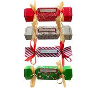 Christmas Money Gift Boxes, Christmas Surprise Money Pull Pouch, Money Candy Surprise Gift Box, Surprise Moneys Gift Boxes with Pull out Card and Transparent Bags for Funny Holiday Cash Gift (4PCS)