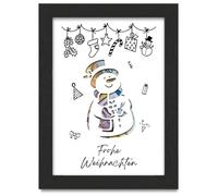 Christmas Money Gift, Money Gifts Packaging, Christmas, Black Picture Frame with Snowman, Funny Gift Packaging, Christmas Gifts for Children, Women, Men, Friends, Family