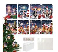 Christmas Money Holder, Christmas Money Holder Decoration - Novelty 8 x Holders Money Card Money Paper Tree Decoration - Christmas Tree Pendant, Christmas Decoration, Money Cake for Money Holder