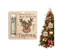 Christmas Money Holder, Christmas Money Holder Ornaments, Christmas Pendant with Deer Pattern, Unique Christmas Money Holder for Cash, Funny Christmas Money Holder Made of Wood