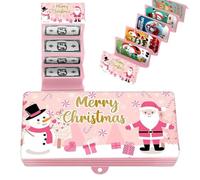 Christmas Money Holder, Festive Bag with 10 Compartments for Banknotes, Holder for Christmas Cards, for Christmas Parties, Budget Planning, Ticket Management, Celebrations and