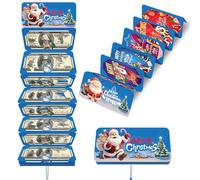 Christmas Money Holder for Cash Gift Card Xmas Surprise Money Holder with 10 Slots Festive Cash Gift Organizer with Tassel for Xmas Party Santa CashCard Supplies Christmas Gifts (Blue A, 5)