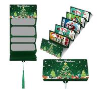 Christmas Money Holder for Cash Gift Card, Xmas Surprise Money Holder with 10 Slots, Festive Cash Gift Organizer with Tassel, Creative Ways to Give Money Gifts (green)