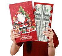 Christmas Money Holder for Cash Gift Card, Xmas Surprise Money Holder with 12 Slots,Festive Cash Gift Organizer with Tassel,for C-hristmas Holiday Birthday Cashes G-ift Card Supplies