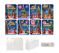 Christmas Money Holder for Cash, Money Holder for Cash, Dragon Pack of 8 Money Cards, Money Holder, Christmas Decoration with Envelopes, Cute Christmas Accessories for the Christmas Tree, c, see