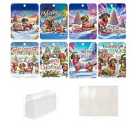 Christmas Money Holder for Cash, Money Holder for Cash, Pack of 8 Money Holders with Dog Cartoon, Funny Holiday Decoration, Christmas Tags with Envelopes for Money, a, see description, See description