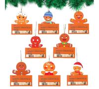 Christmas Money Holder Ornaments | 8X Wooden Christmas Money Clip Holders - Ornaments for Tree, Card for Cash