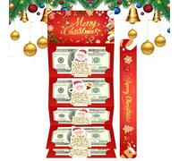 Christmas Money Holder - Paper 22x12cm | Red Envelope | Christmas Cash Envelope | Christmaxs Santa Money Holders with 6 Slots Festive Holiday Organizer for, Cash, and Seasonal Giving