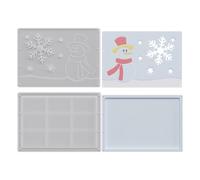 Christmas Money Holder Silicone Mold - 2 Pieces Craft Stencils for Creative Projects, Flexible Non-Stick Design with Sock, Snowman, Snowflake Patterns, Envelope Mold for Plaster, Resin