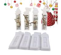 Christmas Money Holder Silicone Mold | 4 Cavity Decorative Molds - Quick Release Cash Holder Mold | Holiday Craft Fasting Gatherings Home Classroom