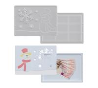 Christmas Money Holder Silicone Mold | Crafting Moulds,Sock Snowman Snowflake Christmas Card Storage Box Mold - for Thanksgiving Home Ornament Birthday Party