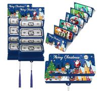 Christmas Money Holder with 10 Slots Xmas Gift Card Holder,Christmas Xmas Gift Card Hol der with Envelopes,Cash G ift Organizer with Tassel,Surprise Xm as G ift Ca rd Hol der for Santa Cash Supplies