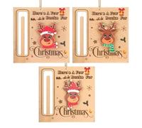 Christmas Money Holders, Easy To Fill, 10x10x1cm, Wooden Cash Ornament, Money Dispenser Decor, Reusable Material, For Children Christmas Tree Holiday Birthday Cash