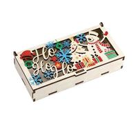 Christmas Money Holders | Engraved Seasonal Money Holder for Holidays, Premium Solid Wood with Wooden Christmas Coin Box, Festive Storage for Wedding Party Gathering Graduation Home Travel Office