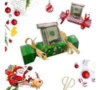 Christmas Money Holders for Cash, Christmas Surprise Money Pull Pouch, Candy Inspired Pull Out Money Pouch, DIY Rectangle Money Pull Pouch Kit, Christmas Party Gifts Money Box for Cash Pull (Green)
