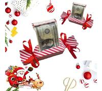 Christmas Money Holders for Cash, Christmas Surprise Money Pull Pouch, Candy Inspired Pull Out Money Pouch, DIY Rectangle Money Pull Pouch Kit, Christmas Party Gifts Money Box for Cash Pull (Stripes)