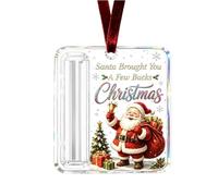 Christmas Money Holders for Cash Funny - Reusable Clear Acrylic Ornament