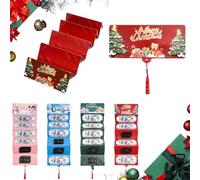 Christmas Money Holders for Cash, Xmas Surprise Money Holder with 10 Slots, Festive Cash Gift Organizer, Surprise Christmas Gifts for Kids Teen Girls Boys Women Men Mom Dad (4pcs)
