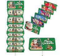 Christmas Money or Gift Card Holder,Christmas Money Holder with 10 Slots Xmas Gift Card H-older,Jolly Santa Claus M-oney H-older,Surprise M-oneys Gift Cards Holders for Santa Cash Supplies