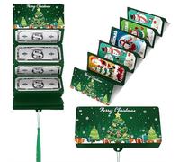 Christmas Money or Gift Card Holder with 10 Slots Surprise Christmas Xmas Gift Card Holder for Santa Cash Supplies,Xmas Money Cards with Envelopes,C-hristmas M-oney H-olders for Cash,Checks,Cards