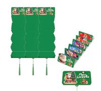 Christmas Money or Gift Card Holder with 10 Slots, Surprise Xmas Gift Card Holder, Christmas Red Envelope Money Box, Surprise Gifts Cards Envelope for Men Women Girl Boy (Green -3PCS)