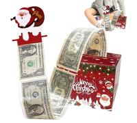 Christmas Money Pull Box Christmas Money Pull Box - Note Holder, Party Gifts, Pull Out Cash Box - Funny Cash Box for Holiday, Festive Money Christmas Boxes for Births
