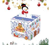 Christmas Money Pull Box - Festive Cash Gift, Party Money Case with 30 Transparent Bags | Holiday Cash Storage, Early Financial Skills Trainer for Boys, Girls, Surprise Wallet