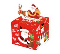 Christmas Money Pull Box - Festive Cash Gift, Party Money Case with 30 Transparent Bags | Holiday Cash Storage, Early Financial Skills Trainer for Boys, Girls, Surprise Wallet