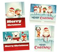Christmas Money Wallets Pack of 8. Pack contains 4 different Christmas Character designs. Universal Wallet for Cash, Voucher and Voucher on Display card. Ecofriendly and UK made.