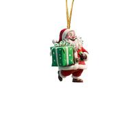 Christmas Monkey Hanging Ornament Christmas Acrylic Flat | Pendant-ChristmasCar Pendant-Christmas Tree Hanging Decoration Vintage Bell Construction for Farm-Style Holiday Layout