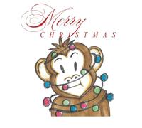 Christmas Monkey Sketchbook: Large Holiday Drawing Pad for Kids (Official Dan the Monkey Edition