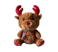Christmas Moon Toy With Breathing Light Soothing Music For Baby Sleep Comfort Cute Soft Interactive Nighttime Companion (B, 28X15X10CM)