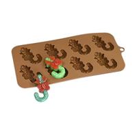 Christmas Moulds | 8 Cavity Reusable - Candy Canes Silicone Baking Moulds Chocolate for Cake Decoration Dessert Party Gifts Winter Holidays