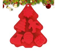 Christmas Moulds, Easy Demoulding Mould, Non-Adhesive, Christmas Tree Silicone Mould for Cakes, Soap, Sweets, Biscuits, Food, Crafts, Fondant, Holiday