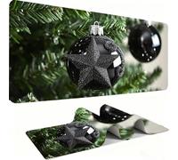 Christmas Mouse Pad 900x400mm, Gaming Accessories Mouse Mat - Mousepad with Non-Slip Base and Stitched Edge Compatible with Laser and Optical Mice Table Pad for Gaming Office Work Star j0zj-212