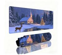 Christmas Mouse Pad Large 1200x600x3mm Desk Mat Deer Gaming Mouse Pad Table Protector Non-Slip Rubber Base for Stable Grip on Smooth Surfaces Wear-Resistant Mousepad for Computers, Laptop, PC W1-575