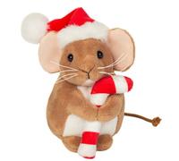 Christmas Mouse with Candy Cane by Teddy Hermann - plush soft toy - 11cm - 94616