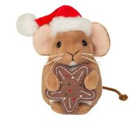 Christmas Mouse with Star Cookie by Teddy Hermann - plush soft toy - 11cm -94615