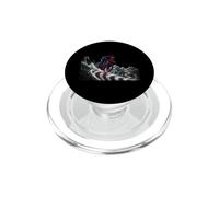 Christmas MTB Downhill Candy Cane Ride PopSockets PopGrip for MagSafe