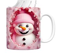 Christmas Mug, Ceramic Mugs | 350ml Snowman Mug for Tea Chocolate Gift Girls Women