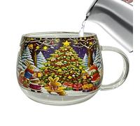 Christmas Mug - Heat Resistant Mug with Festive Motifs | Clear Mug for Hot Chocolate, Milk Coffee-and-Cold Drinks | Gift Idea for Santa Claus Boots, Women