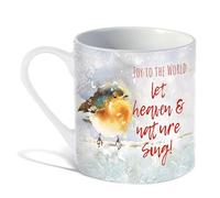 Christmas Mug with Gift Box, Joyful Robin Mug, Robin Gift for Women & Men