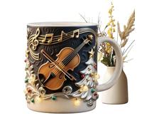 Christmas Mugs - Resin Drink Container, Tea Cups | For Seasonal Celebrations of Morning Routine Birthday Party Work Relaxing Moments Weekend Leisure
