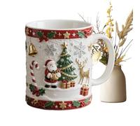 Christmas Mugs,Resin Milk Cup - Holiday Coffee Mugs - for Birthday Party Home Decor Seasonal Celebrations Work Weekend Leisure Christmas Holiday
