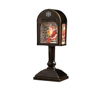 Christmas Music Box - 5x10x18cm 3d Lantern Snow Globe with 8 Songs, Rotating Festive Decoration | for Living Room Table Mantle Holiday Gatherings Seasonal Party Family Celebration Centerpiece Display,